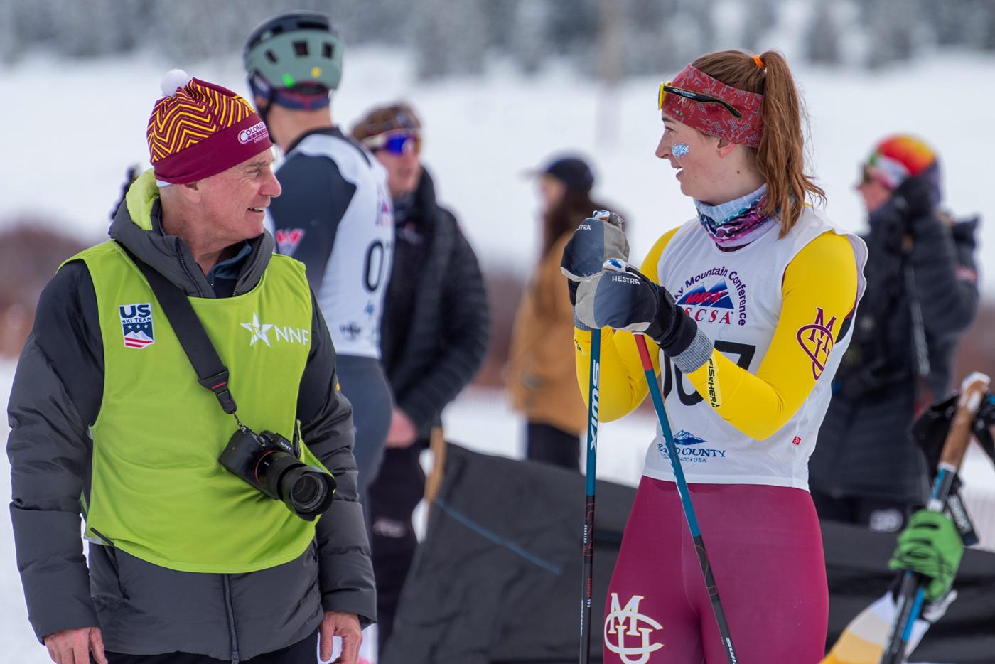 Coach with an athlete