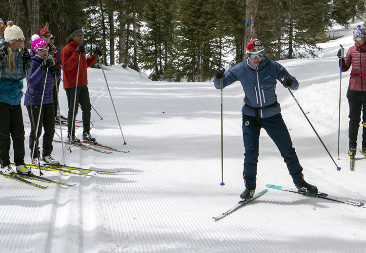 Nordic Ski Pro cross country instructors clinic.