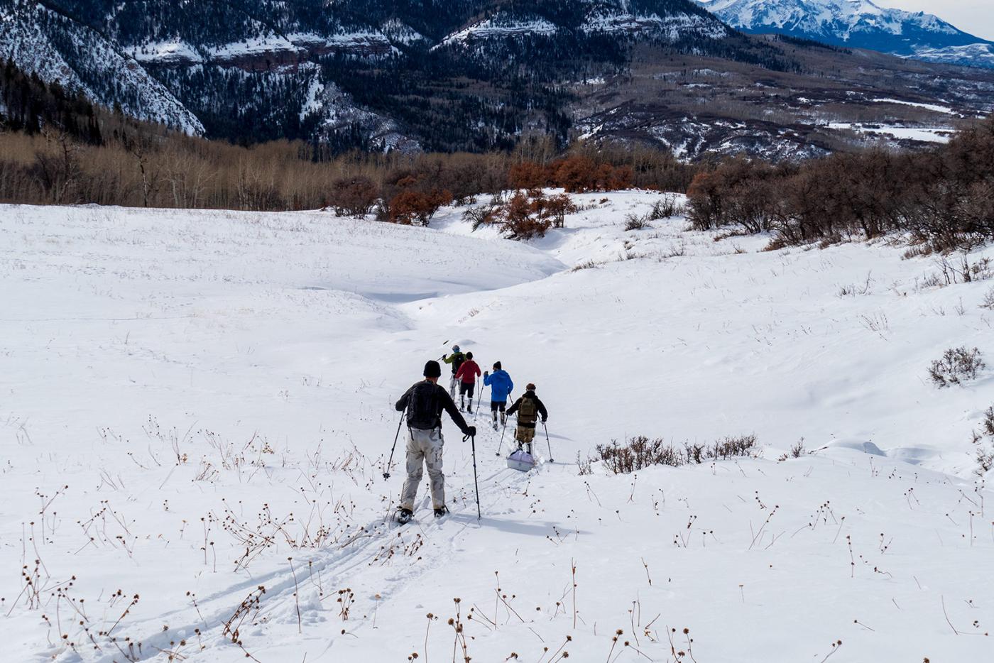 Military Nordic Ski Touring Trainers during the instructors course in Colorado